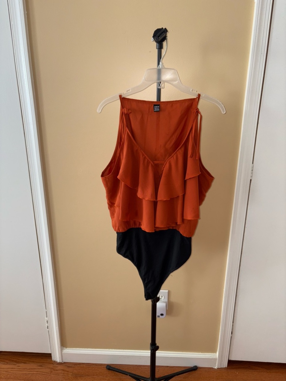 Orange Ruffle Bodysuit - Picture 2 of 8